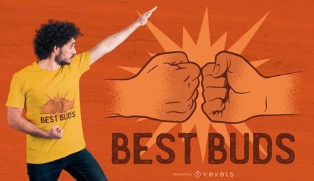 Melhor design de t-shirt de botões Melhor design de t-shirt de botões