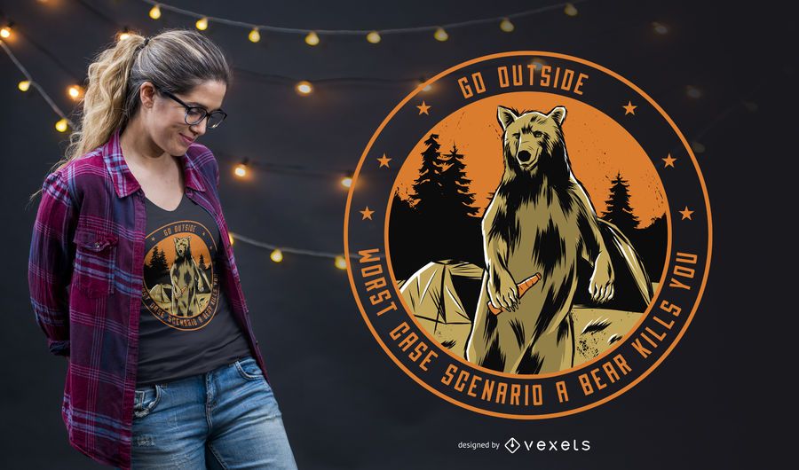 Gehen Sie außerhalb des T-Shirt Entwurfs Gehen Sie außerhalb des T-Shirt Entwurfs
