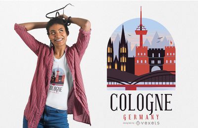 Diseño de camiseta de Colonia Alemania Diseño de camiseta de Colonia Alemania