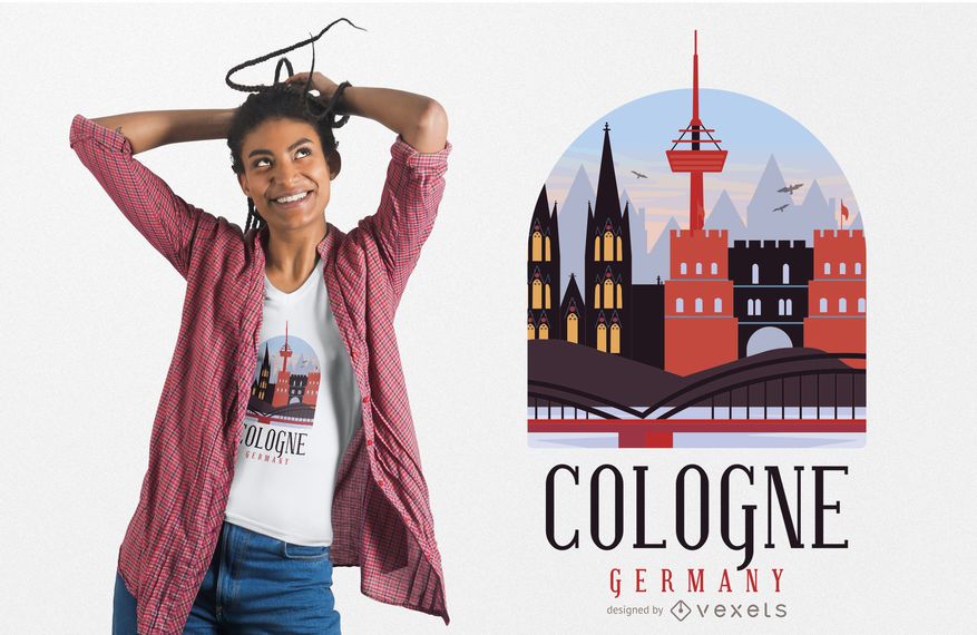 Diseño de camiseta de Colonia Alemania Diseño de camiseta de Colonia Alemania