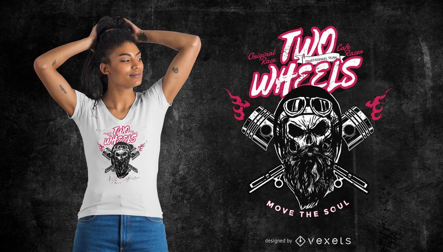 Two Wheels T-shirt Design Two Wheels T-shirt Design