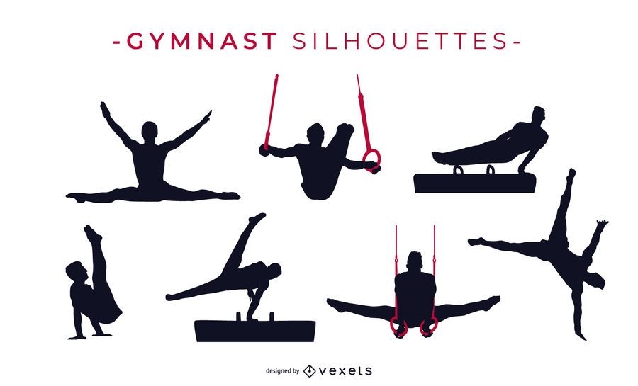 Download Male Gymnast Silhouette - Vector Download
