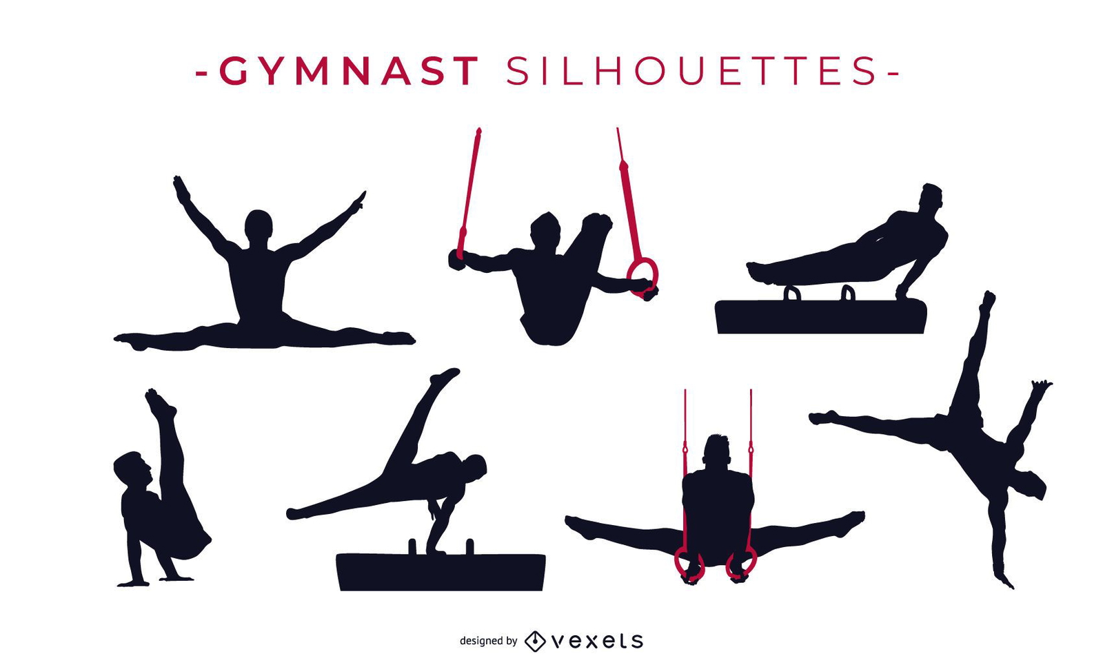 Gymnastics Silhouette SVG & PNG