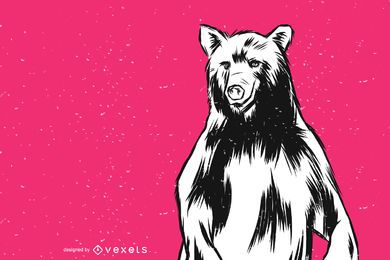 Standing Bear Vector Illustration Standing Bear Vector Illustration