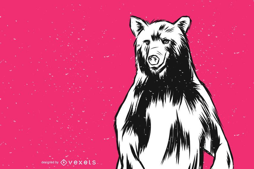 Standing Bear Vector Illustration Standing Bear Vector Illustration