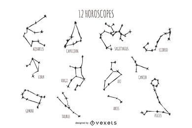 Ilustración de la constelación del horóscopo