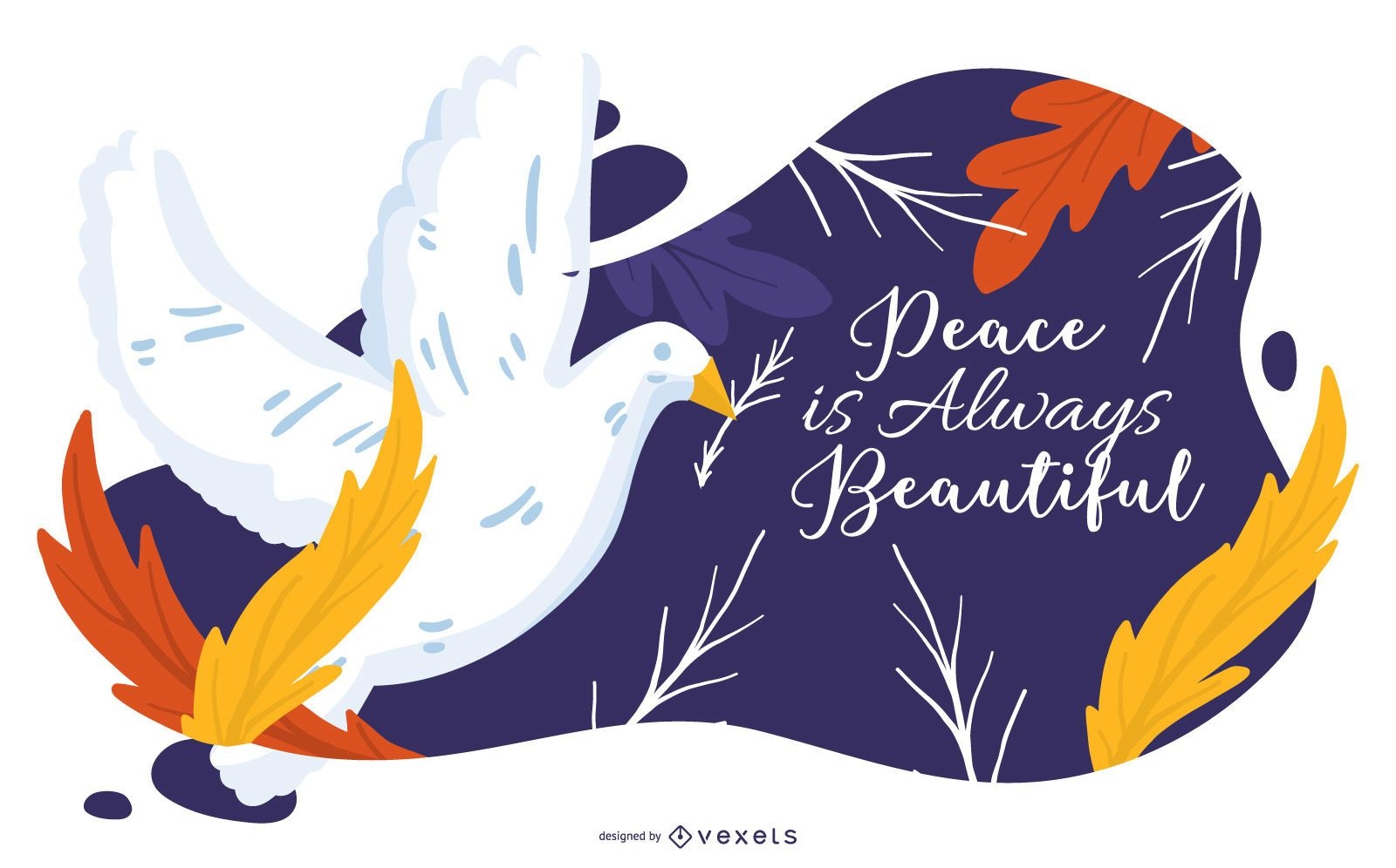 La paz es siempre hermosa ilustración