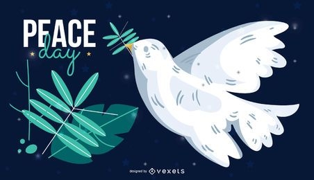 Ilustración de pájaro del día de la paz