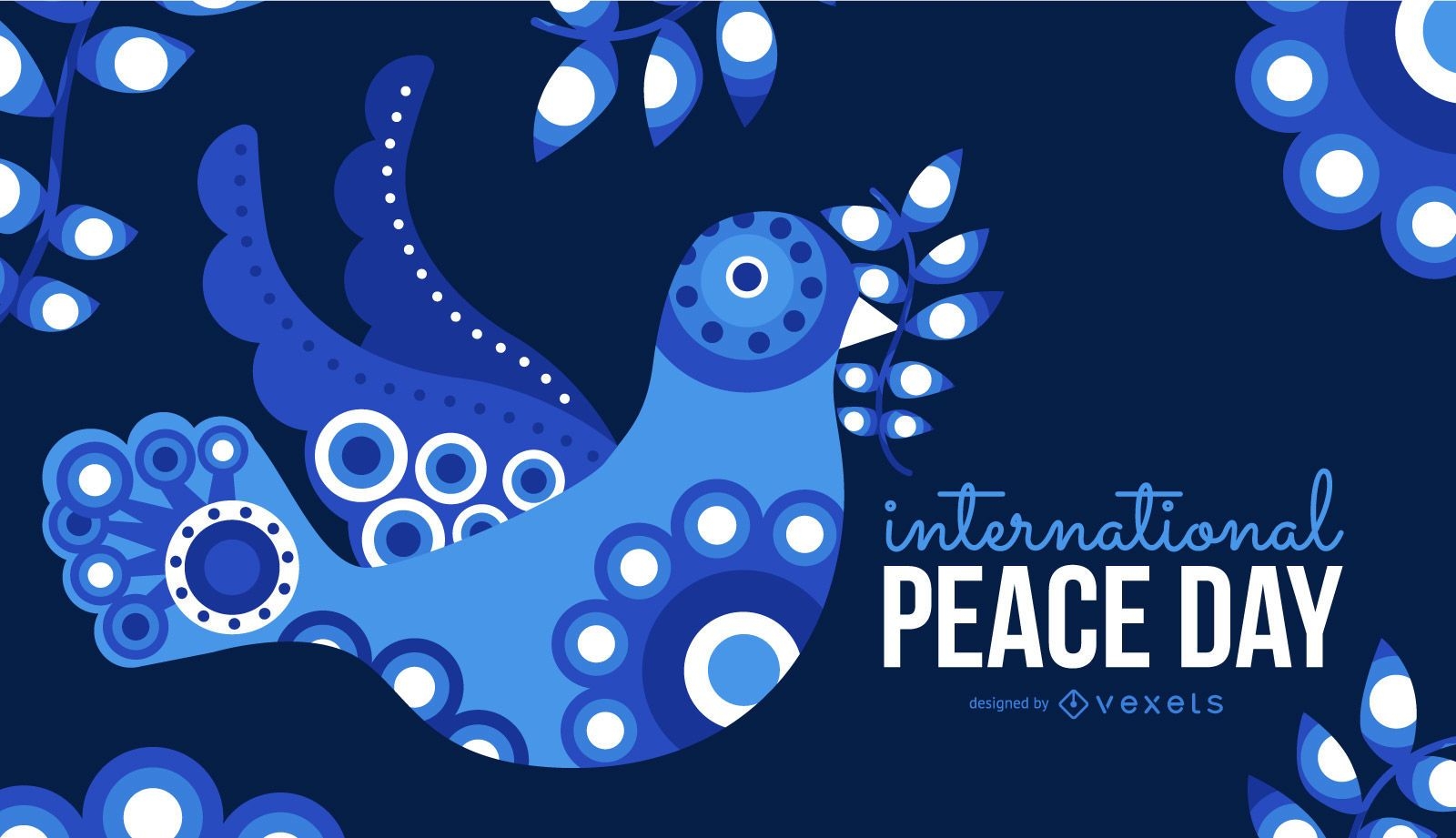 Gráfico vectorial del día internacional de la paz