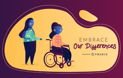 Disability Vector Illustration Disability Vector Illustration
