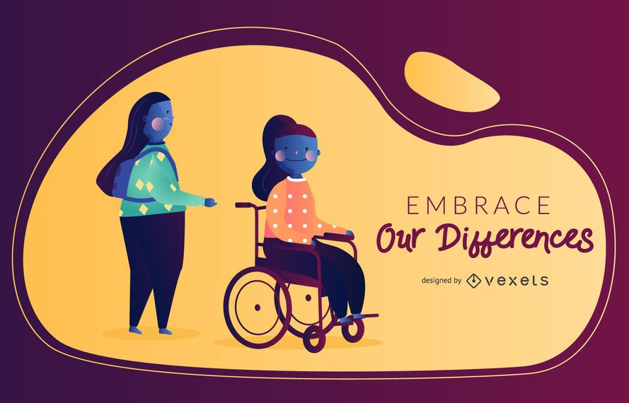 Ilustración vectorial de discapacidad Ilustración vectorial de discapacidad