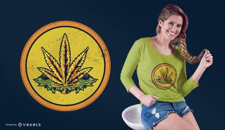 Diseño de camiseta Weed Coin Diseño de camiseta Weed Coin