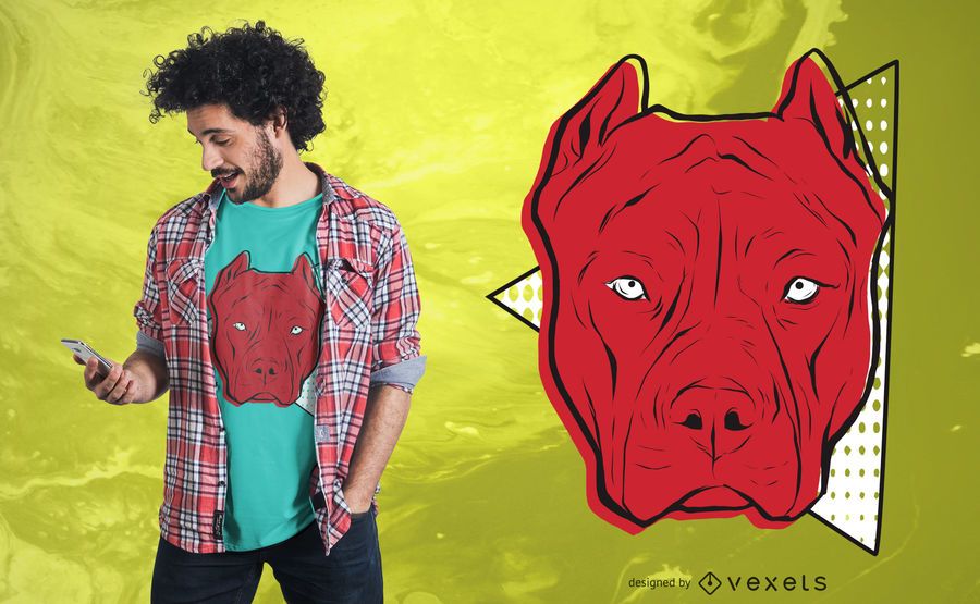 Diseño de camiseta Angry Pitbull Diseño de camiseta Angry Pitbull