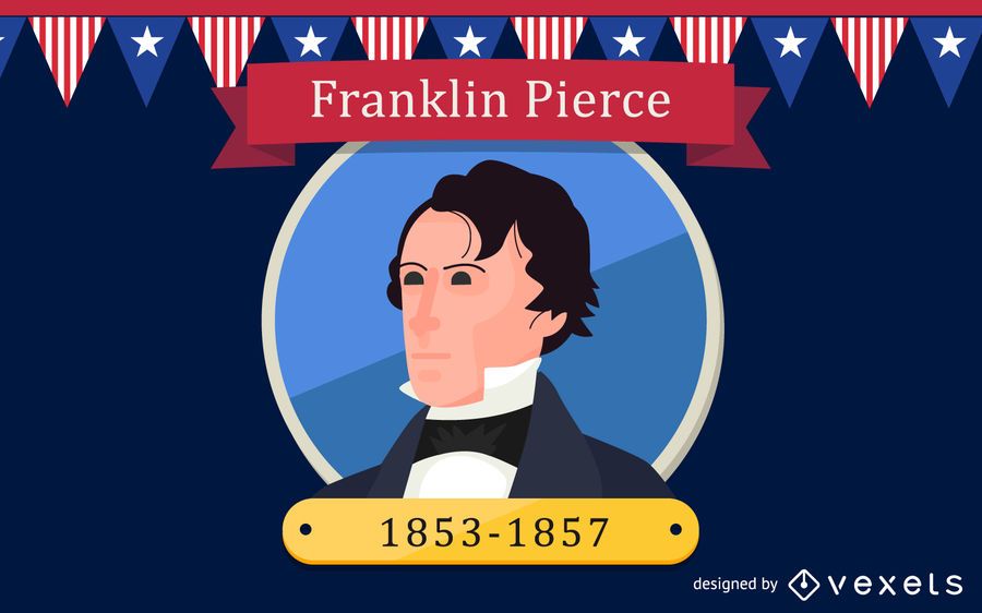 Franklin Pierce Cartoon Illustration Franklin Pierce Cartoon Illustration
