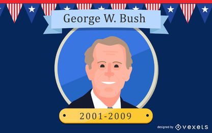 George W. Bush Cartoon Illustration George W. Bush Cartoon Illustration