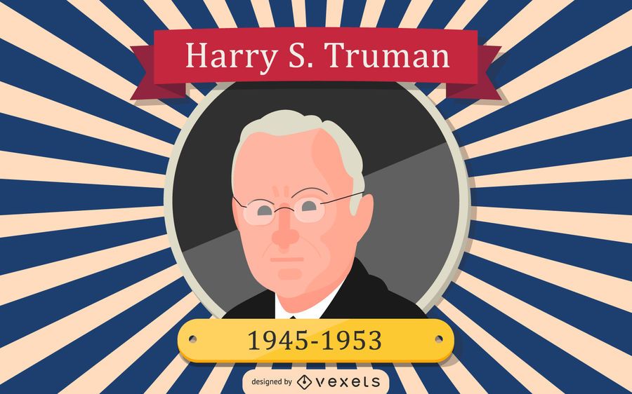 Harry S. Truman Cartoon Illustration Harry S. Truman Cartoon Illustration