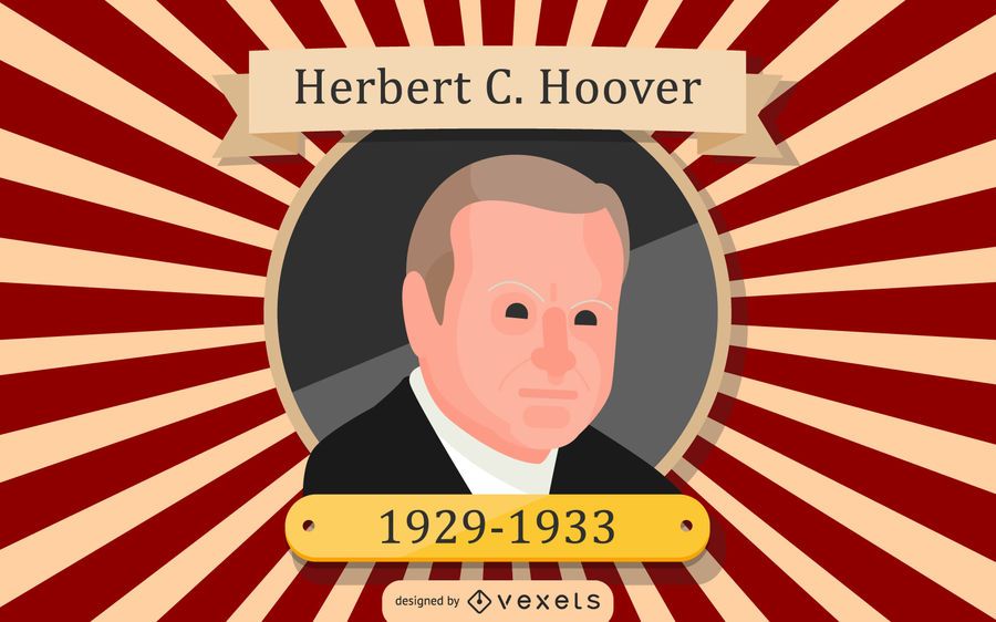 Herbert C. Hoover Cartoon Illustration Herbert C. Hoover Cartoon Illustration