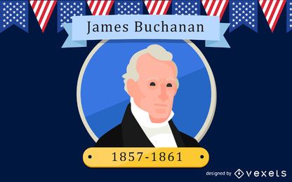 James Buchanan Cartoon Illustration