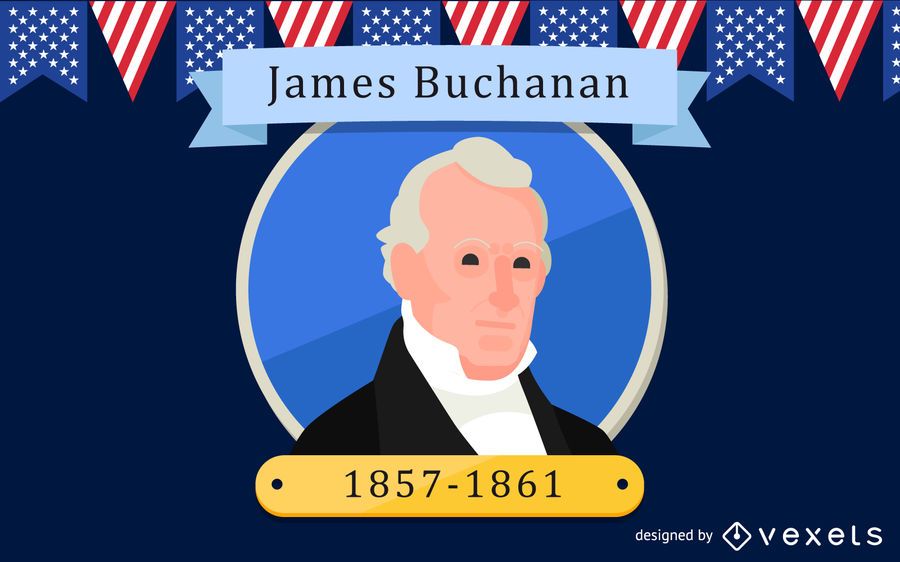 James Buchanan Cartoon Illustration James Buchanan Cartoon Illustration