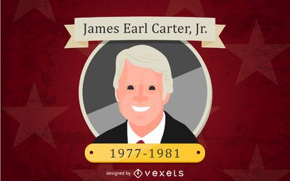 Ilustración de dibujos animados de James Earl Carter Jr.