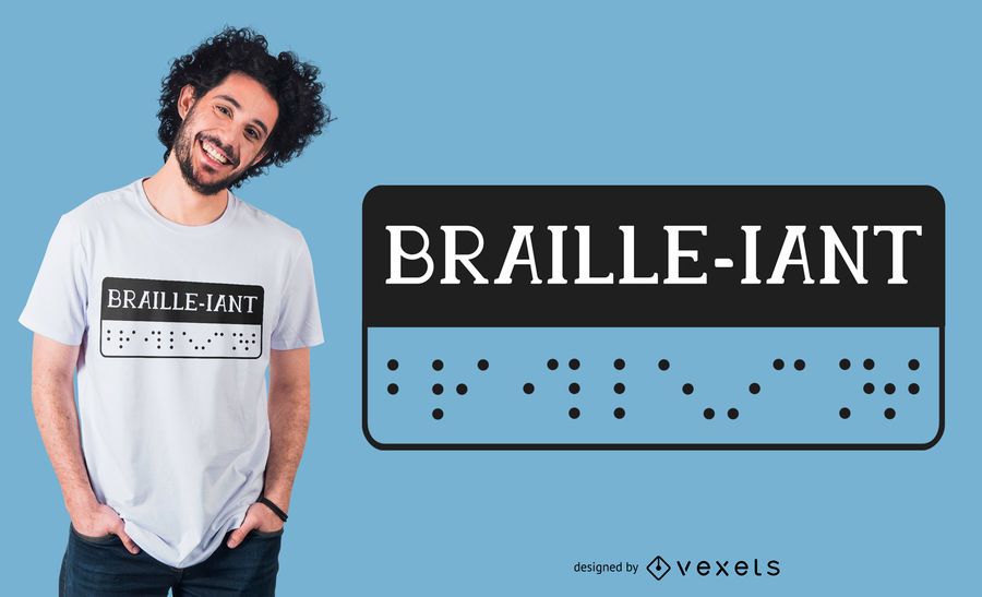 Braille t-shirt design Braille t-shirt design