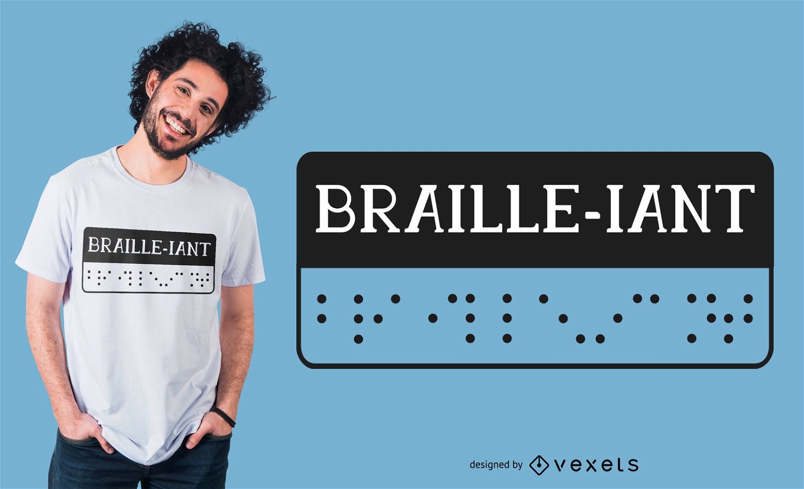 Design de camiseta em Braille