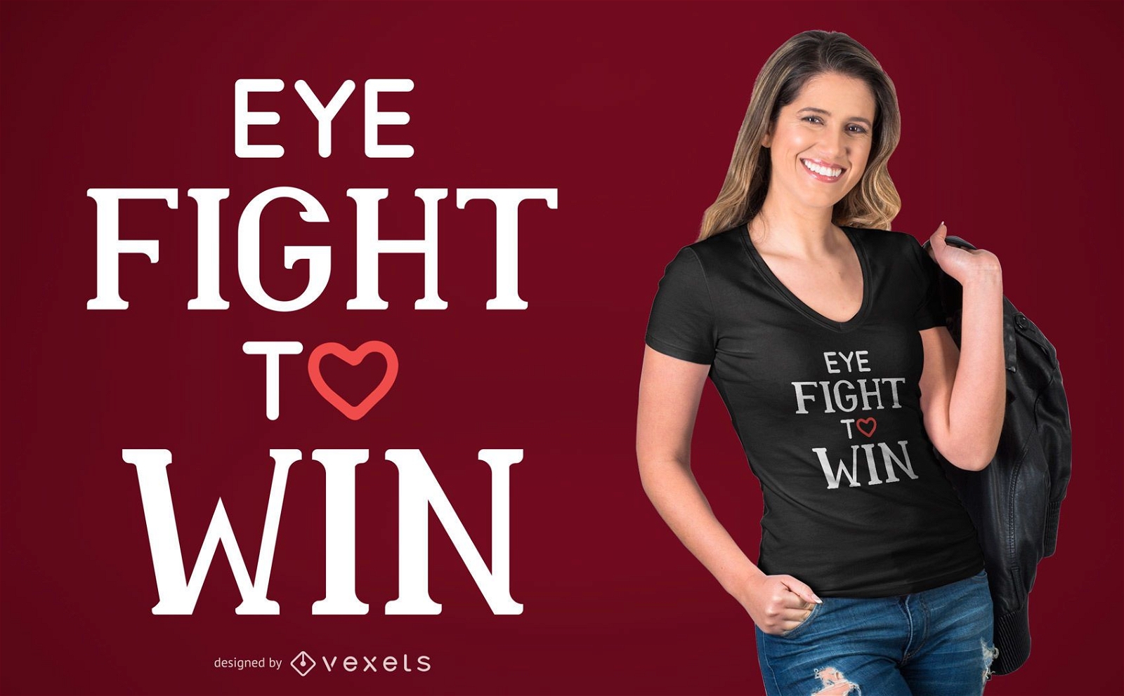 Eye fight t-shirt design