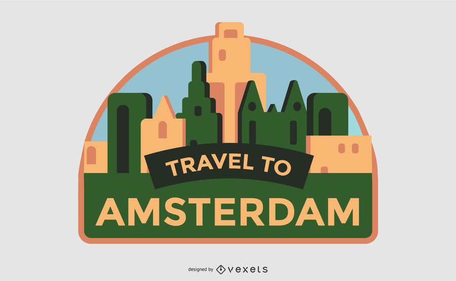 Travel to Amsterdam Label Design Travel to Amsterdam Label Design