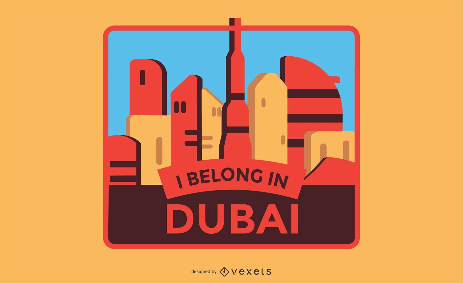 Design de etiqueta de Dubai