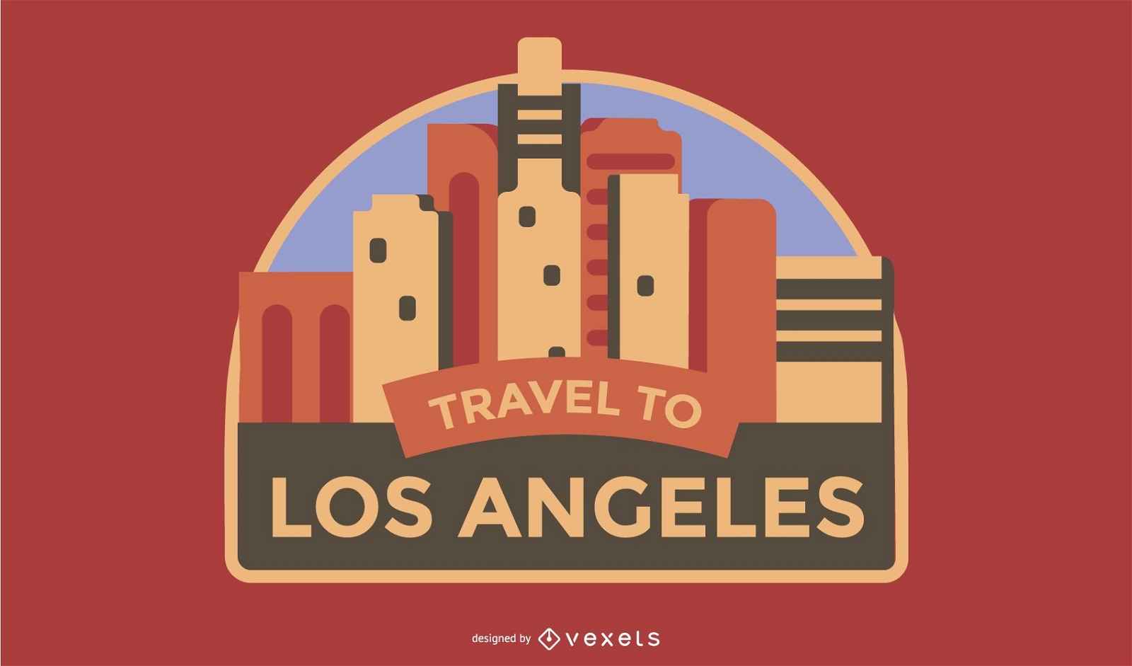 Reisen Sie nach Los Angeles Badge