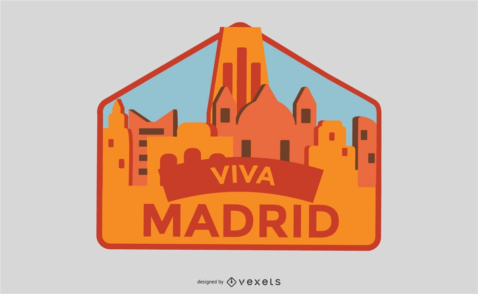 Viva Madrid Abzeichen Vektor