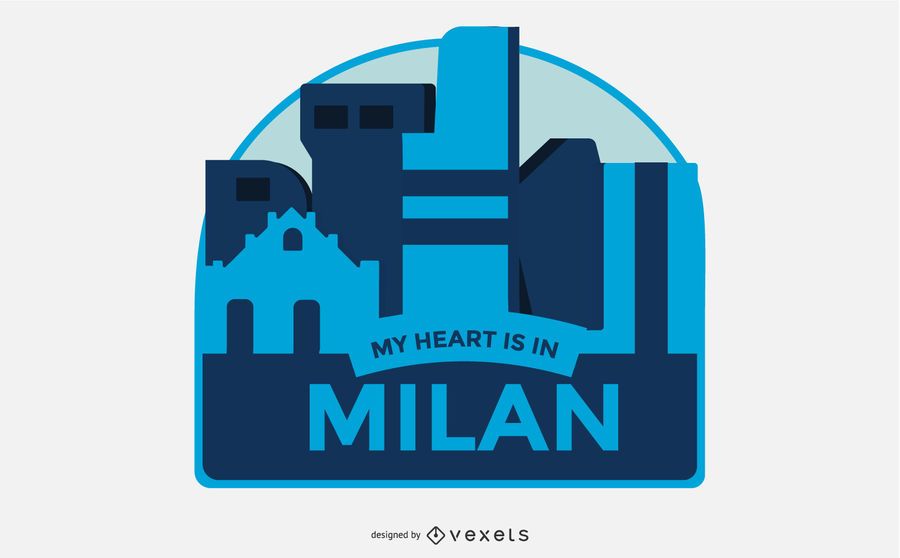 Milan Travel Badge Vector Design Milan Travel Badge Vector Design