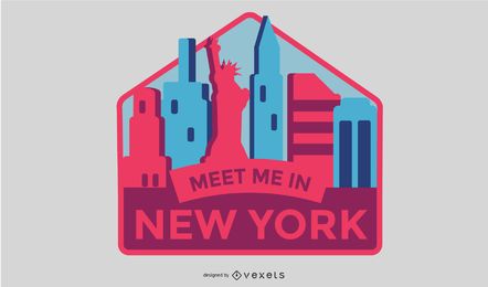 New York Badge Vector Design New York Badge Vector Design