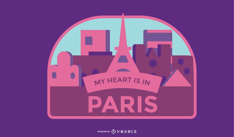 Paris Travel Badge Vector Design Paris Travel Badge Vector Design