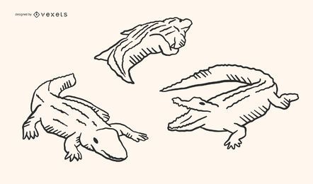 Cocodrilo Doodle Design Cocodrilo Doodle Design