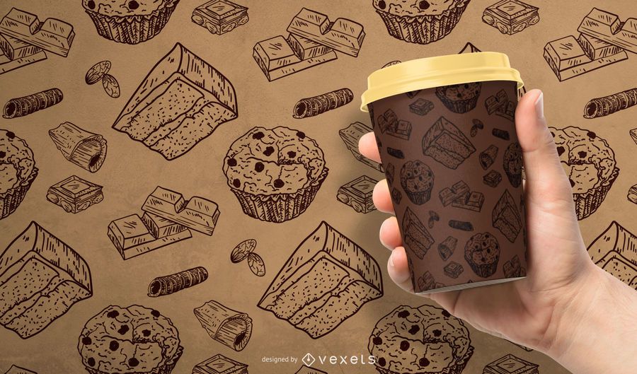 Diseño de patrón de chocolate Diseño de patrón de chocolate