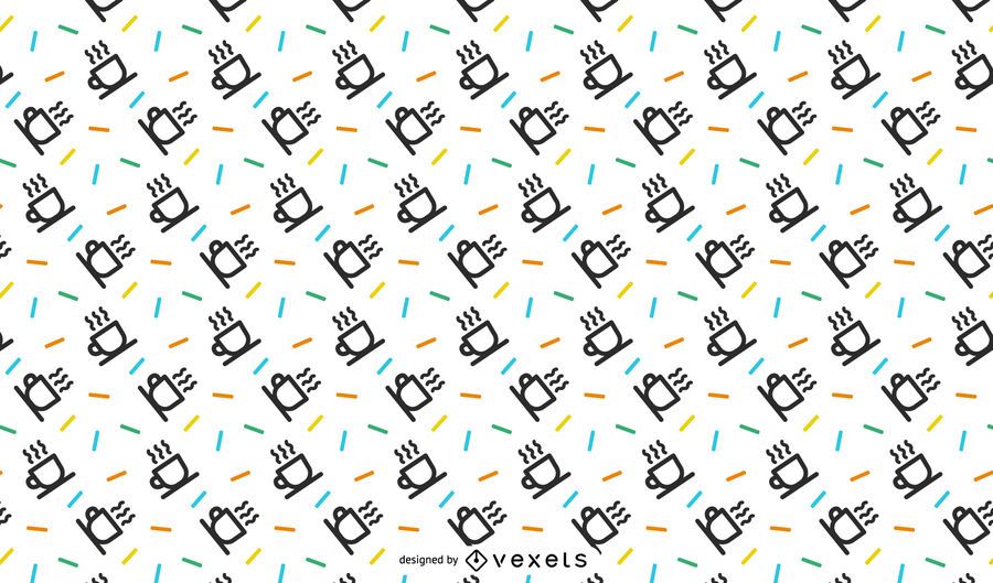 Design de padrão de canecas minimalista Design de padrão de canecas minimalista