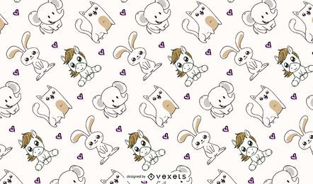 diseño de patrón de animales lindos diseño de patrón de animales lindos