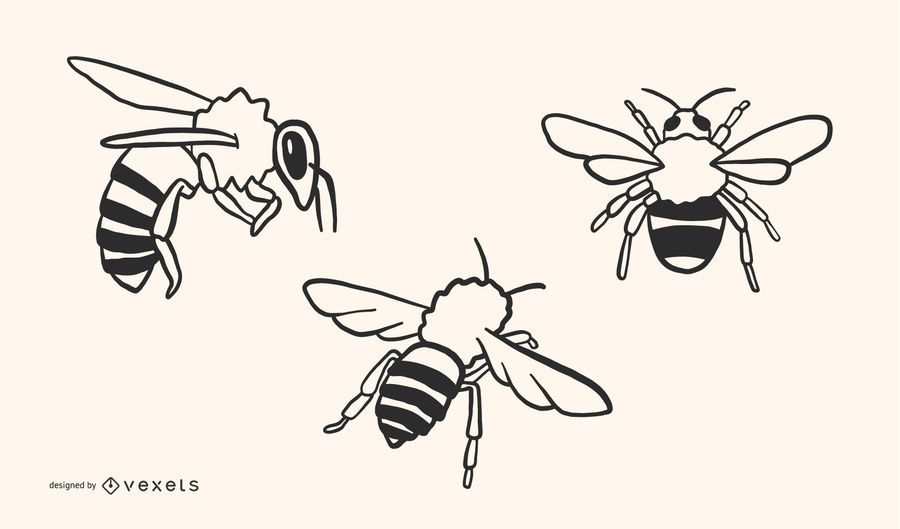 Bee Doodle Vector Design Bee Doodle Vector Design
