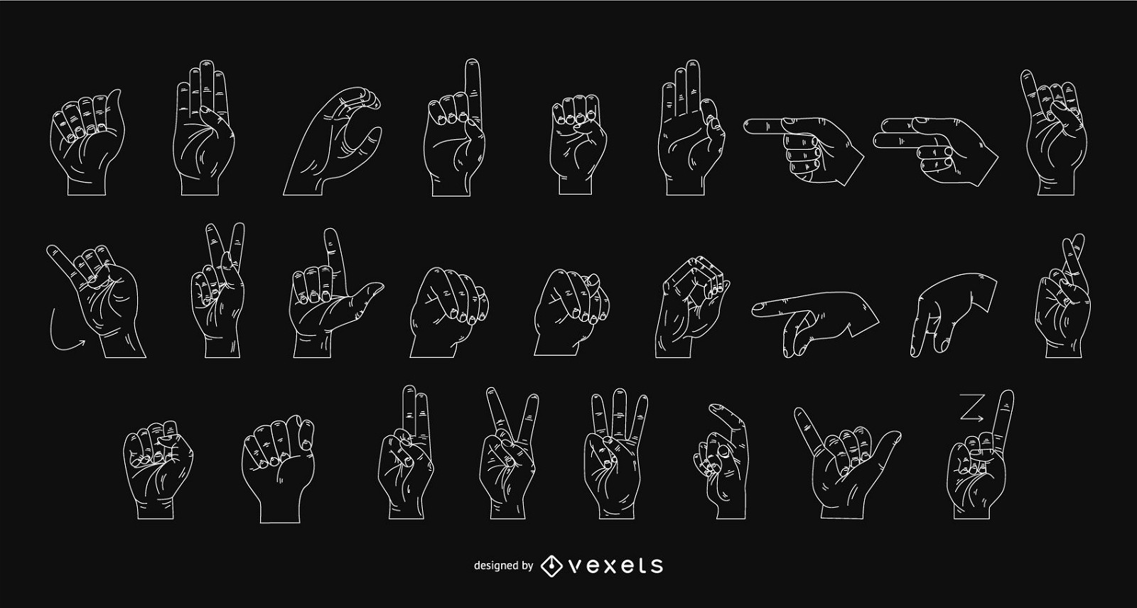 sign language chart design