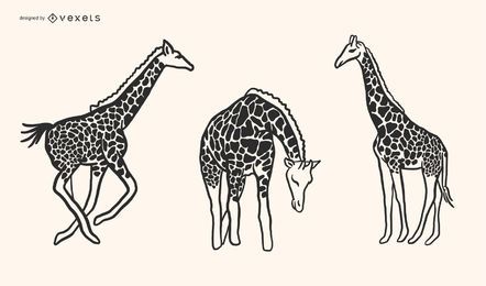 Giraffe Doodle Style Vector Design