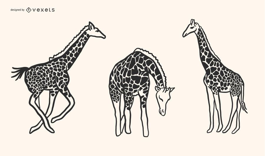 Giraffe Doodle Style Vector Design Giraffe Doodle Style Vector Design