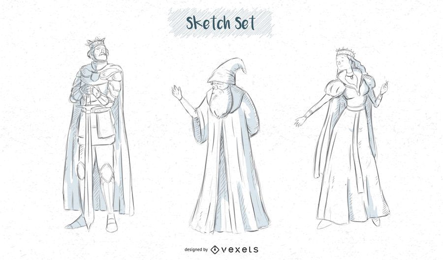Fantasy characters sketch designs Fantasy characters sketch designs