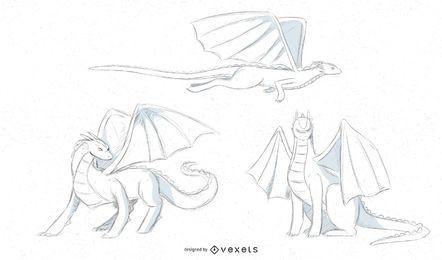 diseños del bosquejo del dragón diseños del bosquejo del dragón