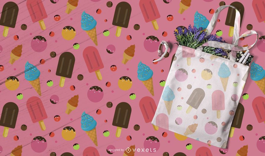 Ice Cream Pattern Design Ice Cream Pattern Design
