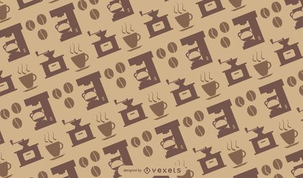 Kaffee Icons Nahtloses Muster Kaffee Icons Nahtloses Muster