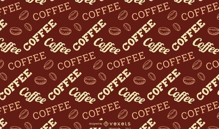 Coffee Lettering Pattern Design 