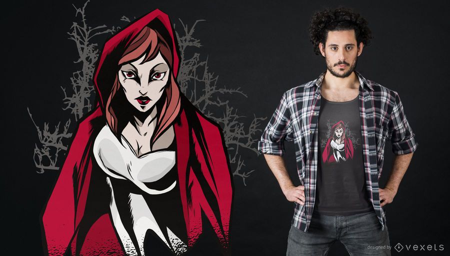Diseño de camiseta de caperucita roja Diseño de camiseta de caperucita roja