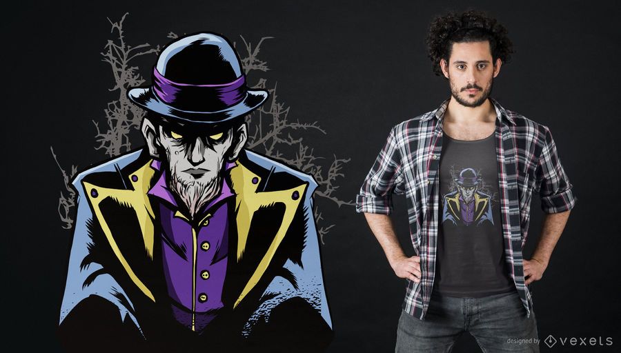 Projeto escuro do t-shirt do mago Projeto escuro do t-shirt do mago