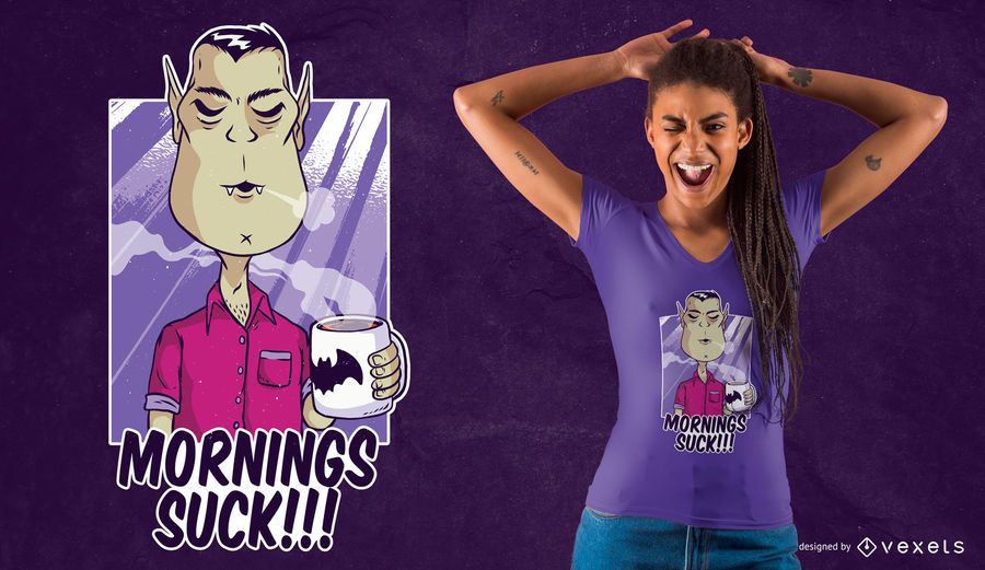 Hate Mornings T-shirt Design Hate Mornings T-shirt Design